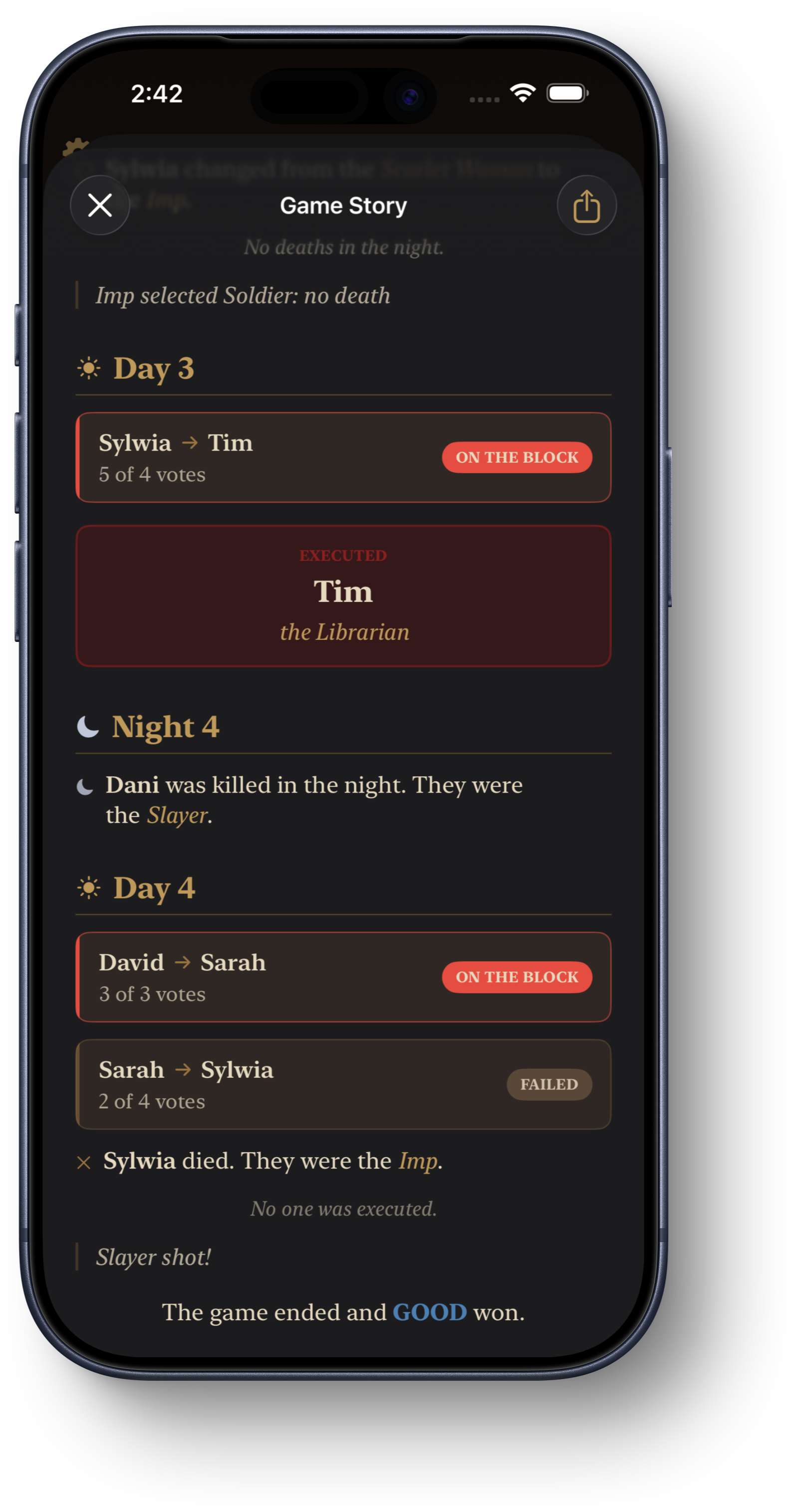 End-of-game story walkthrough